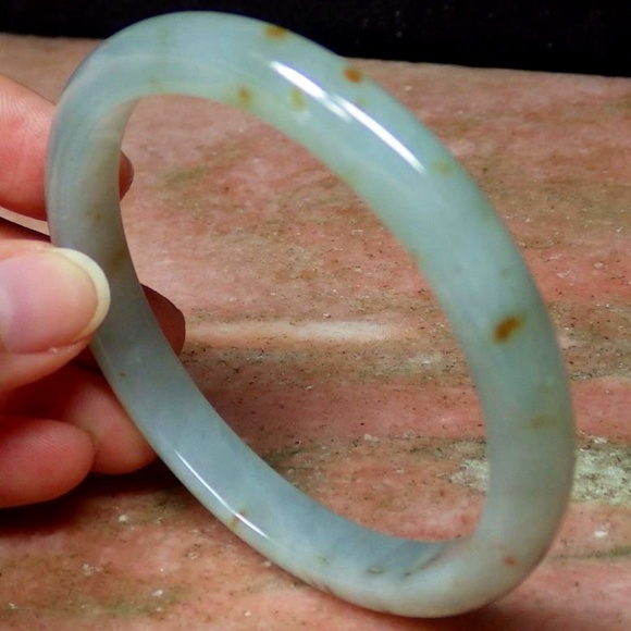 Certified Green Yellow 100% Natural A JADE Jadeite Bangle Bracelet 56 mm 792577 - Picture 1 of 9